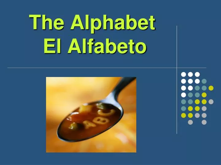 the alphabet el alfabeto