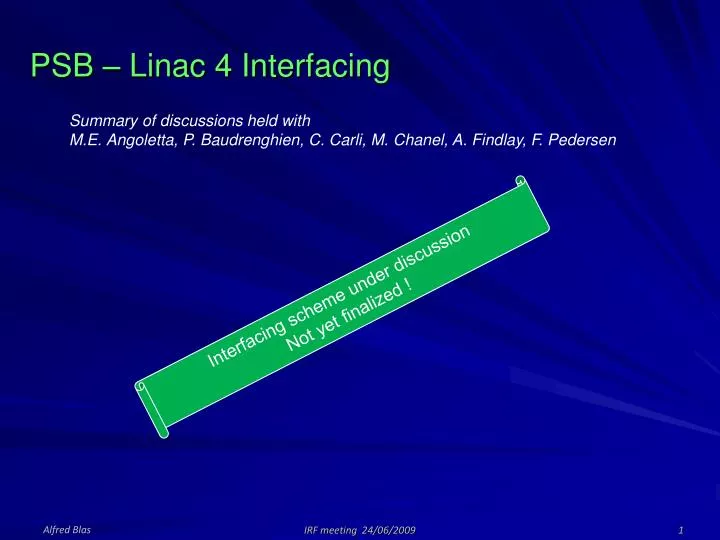 psb linac 4 interfacing