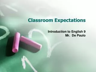 Classroom Expectations