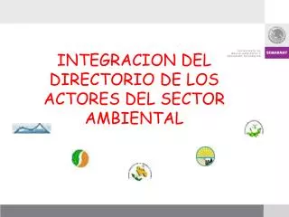 INTEGRACION DEL DIRECTORIO DE LOS ACTORES DEL SECTOR AMBIENTAL