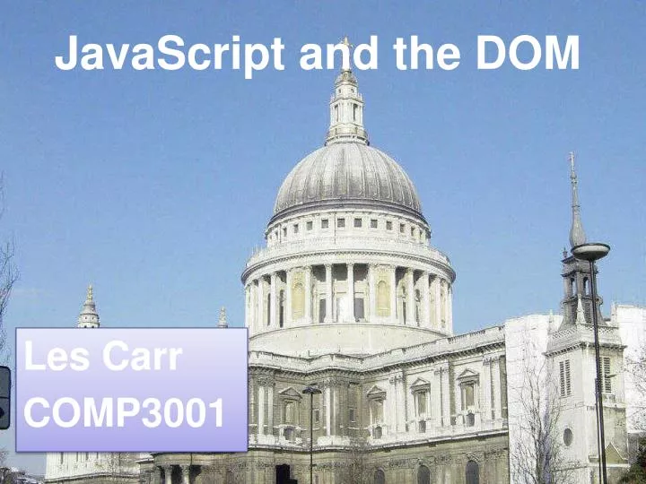 javascript and the dom