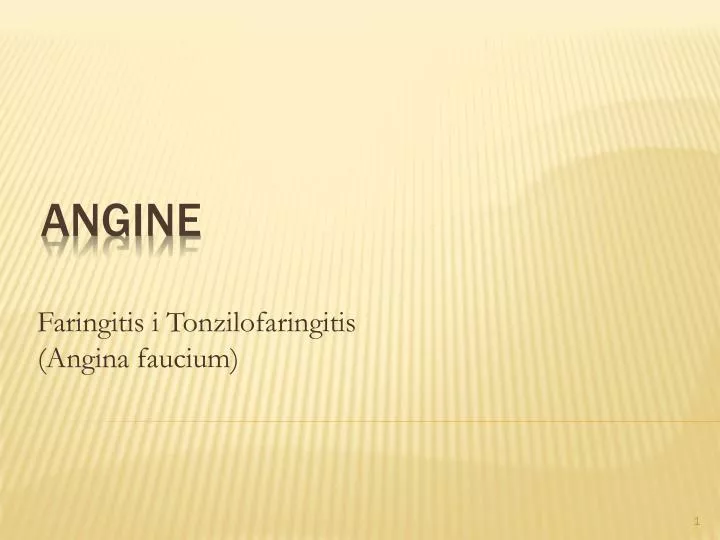 faringitis i tonzilofaringitis angina faucium