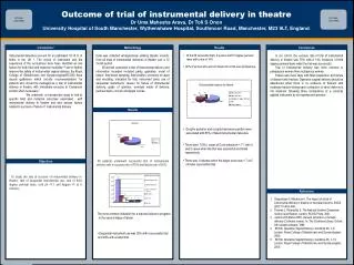 Outcome of trial of instrumental delivery in theatre
