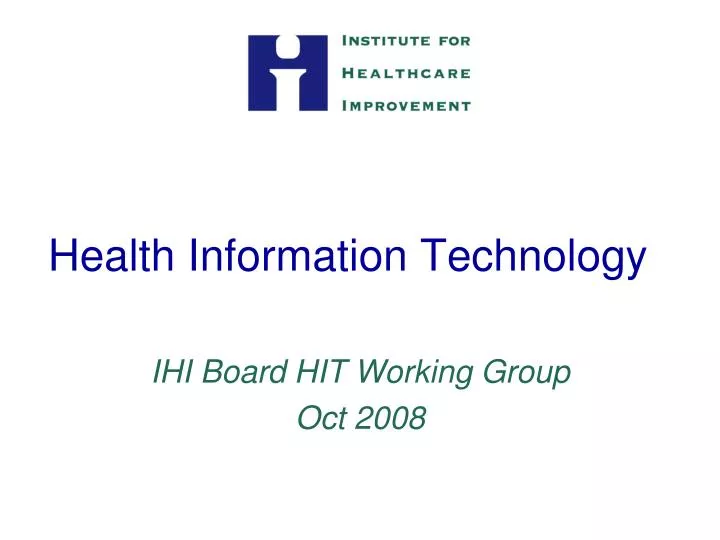 health information technology