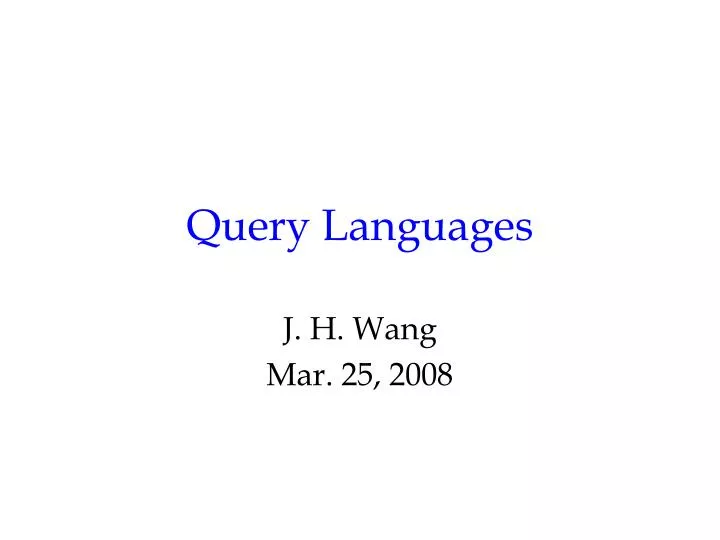 query languages