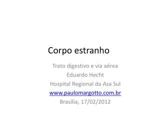 corpo estranho
