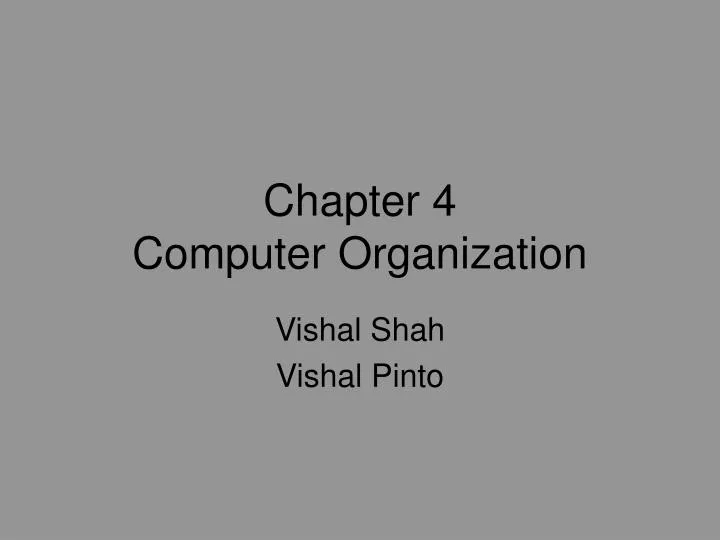 chapter 4 computer organization