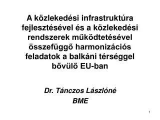 dr t nczos l szl n bme