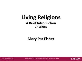 Living Religions A Brief Introduction 3 rd Edition