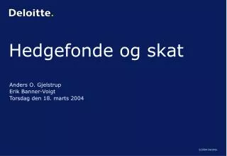 hedgefonde og skat