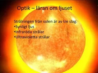 optik l ran om ljuset