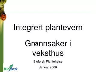 integrert plantevern