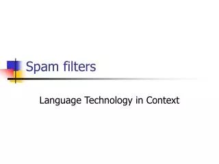 Spam filters