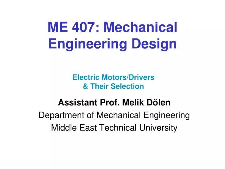 me 407 mechanical engineering design