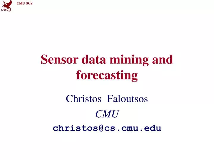 sensor data mining and forecasting