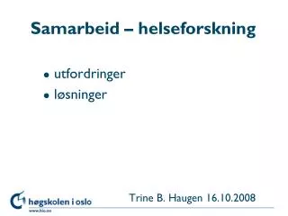 samarbeid helseforskning