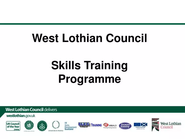 west lothian council skills training programme