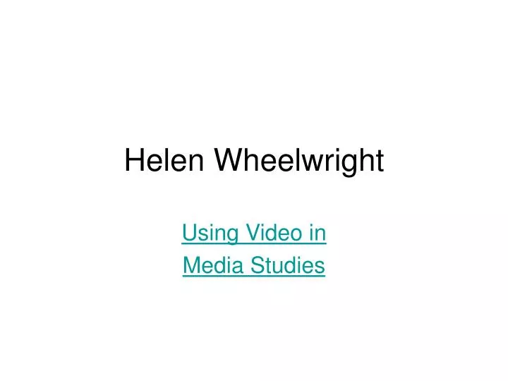 helen wheelwright