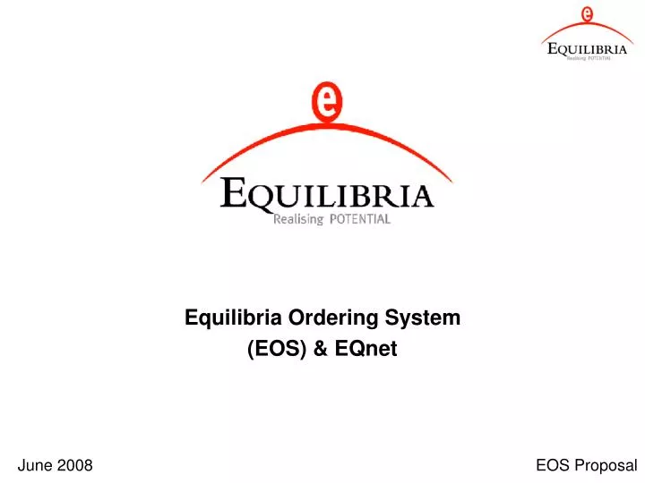 equilibria ordering system eos eqnet