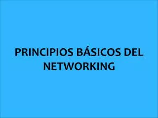 principios b sicos del networking