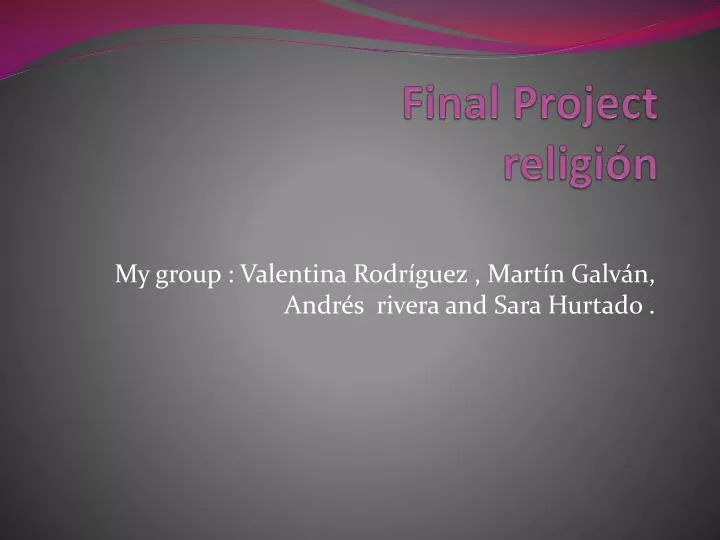 final project religi n