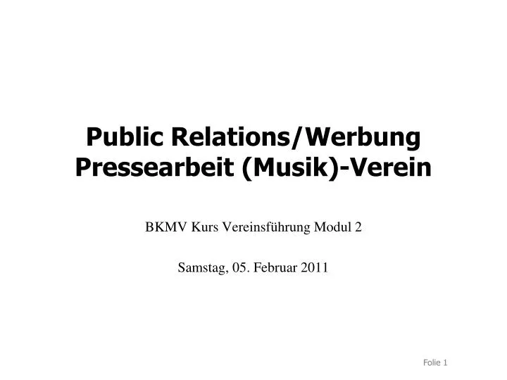 public relations werbung pressearbeit musik verein