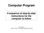 Computer Program - slide 1