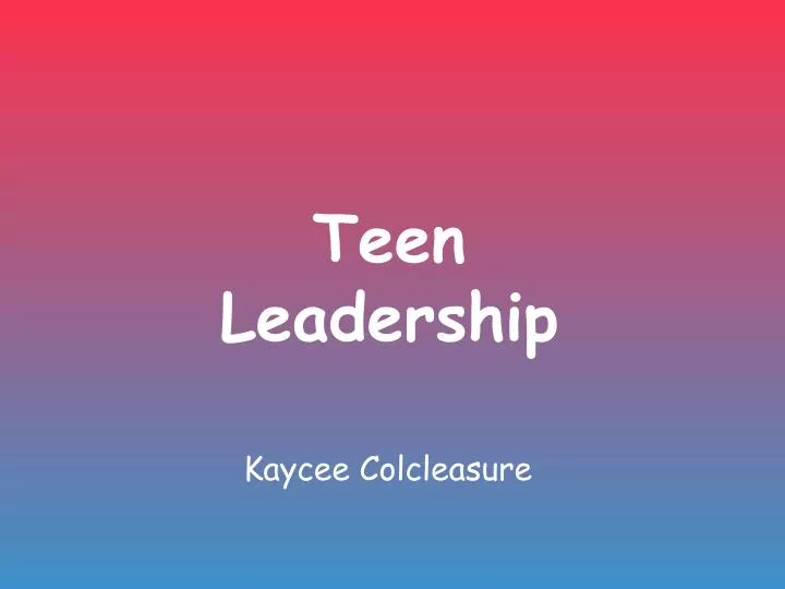 teen leadership