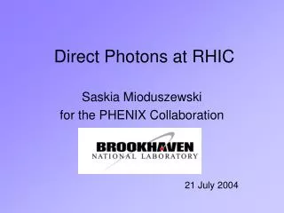 Direct Photons at RHIC