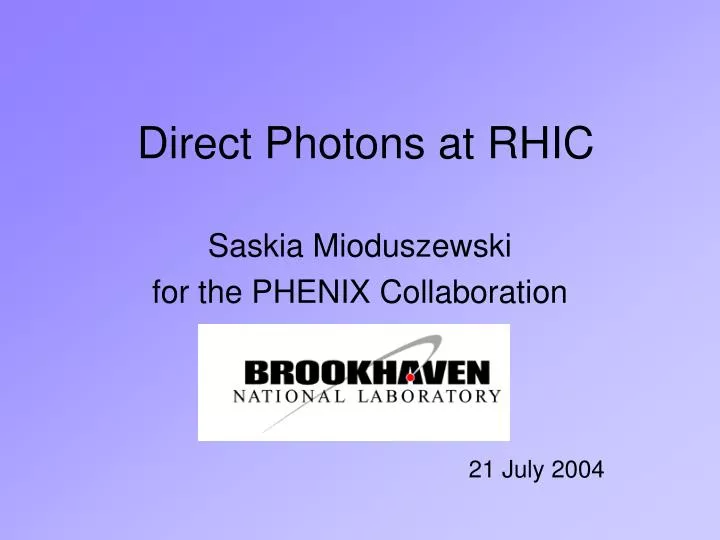 direct photons at rhic