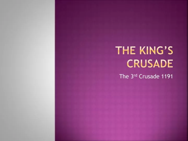 the king s crusade