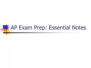 AP Exam Prep: Essential Notes