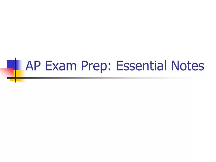ap exam prep essential notes