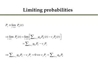 Limiting probabilities