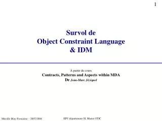Survol de Object Constraint Language &amp; IDM