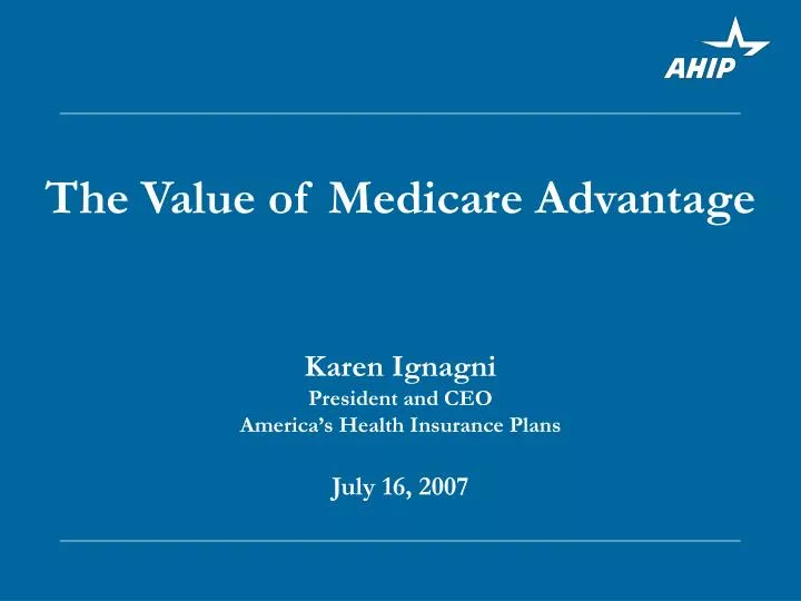 the value of medicare advantage