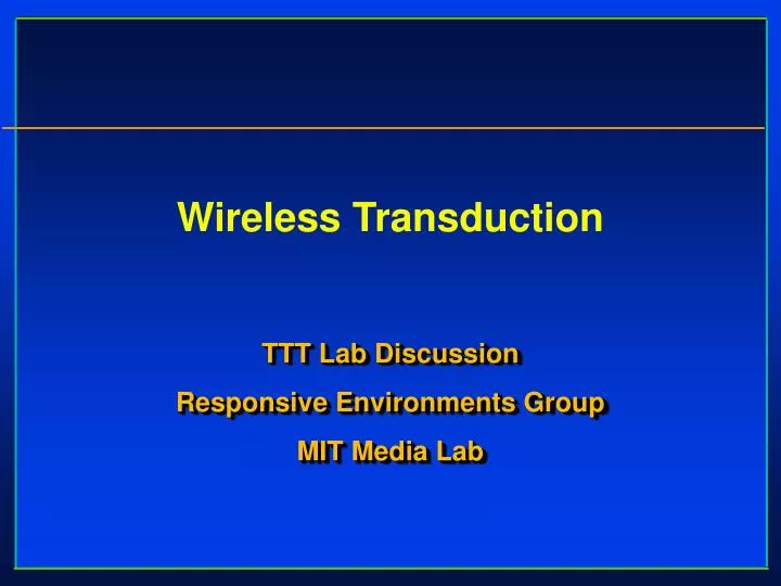 wireless transduction