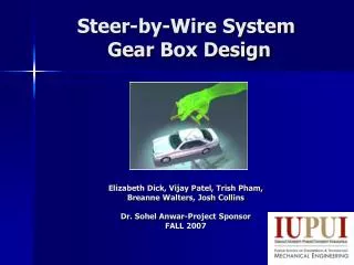 Steer-by-Wire System Gear Box Design