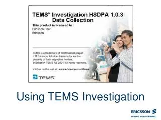 Using TEMS Investigation