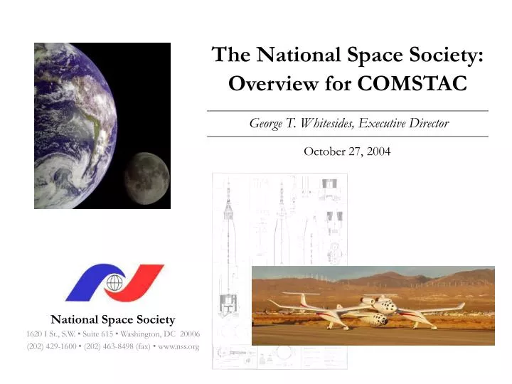 the national space society overview for comstac