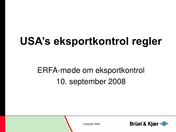 usa s eksportkontrol regler