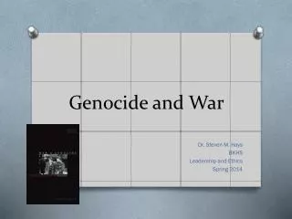 Genocide and War