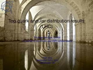 Top quark angular distribution results (LHC)