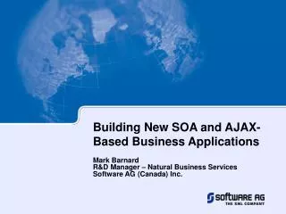 Building New SOA and AJAX-Based Business Applications