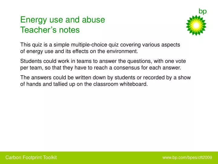 energy use and abuse teacher s notes