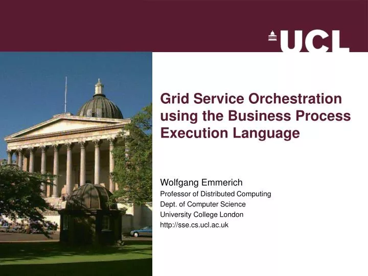 grid service orchestration using the business process execution language