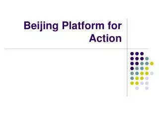 Beijing Platform for Action