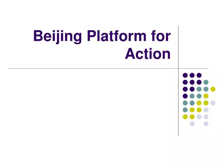 beijing platform for action