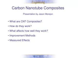 Carbon Nanotube Composites Presentation by Jason Morejon