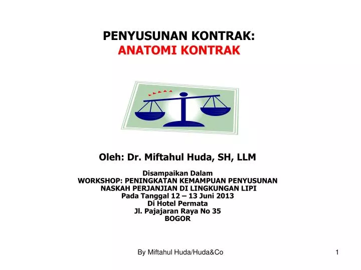 penyusunan k ontra k anatomi kontrak